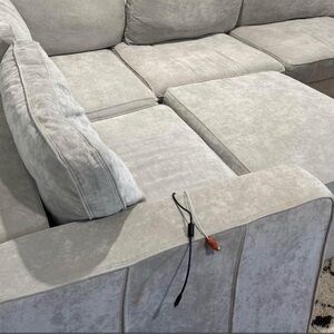 Love sac Standard side cover Sky Grey corded velvet